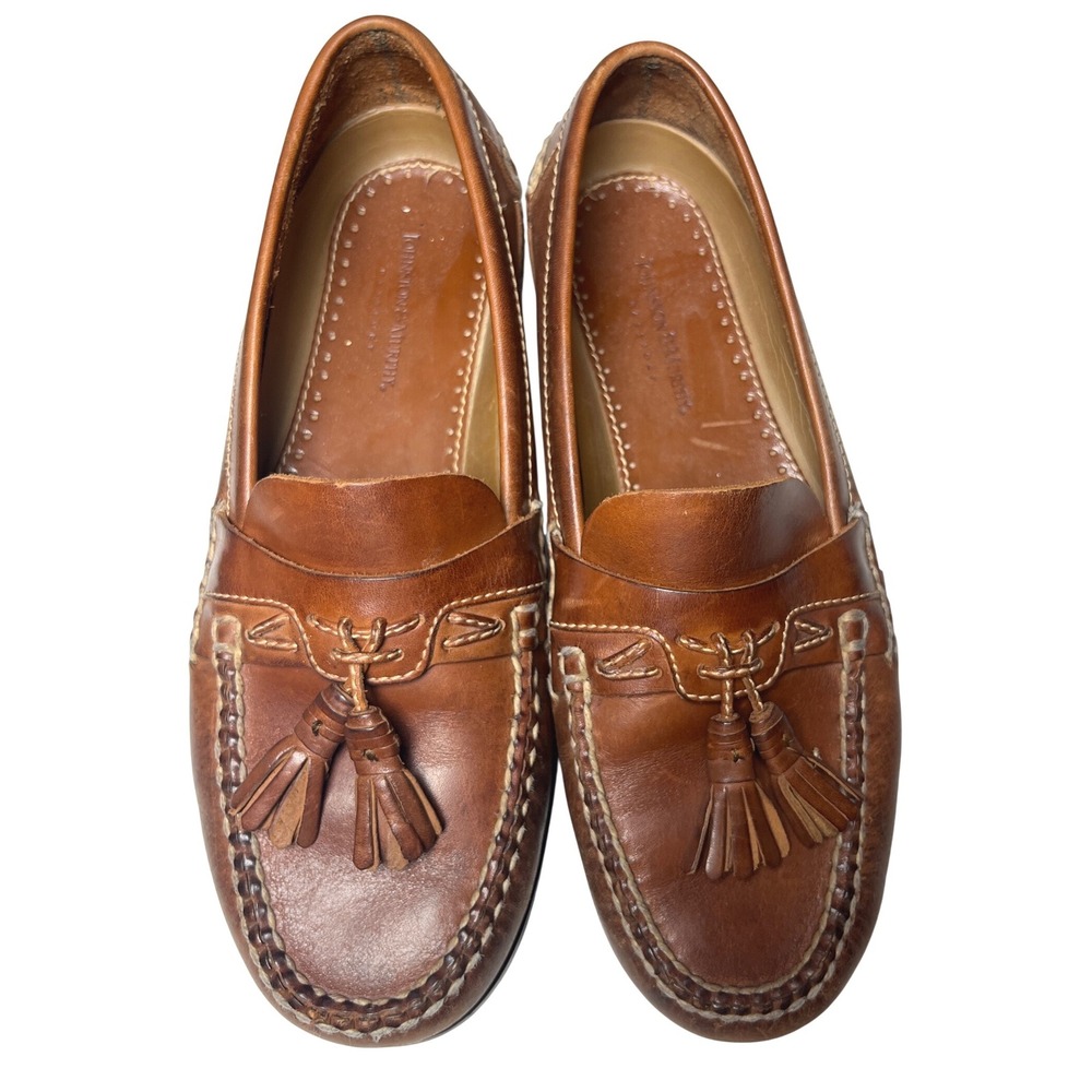 Johnston & Murphy Men's Brown Leather Tassel Loafers